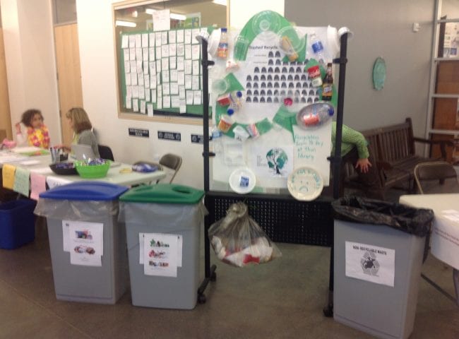 Recycling display at Sustainability Fair